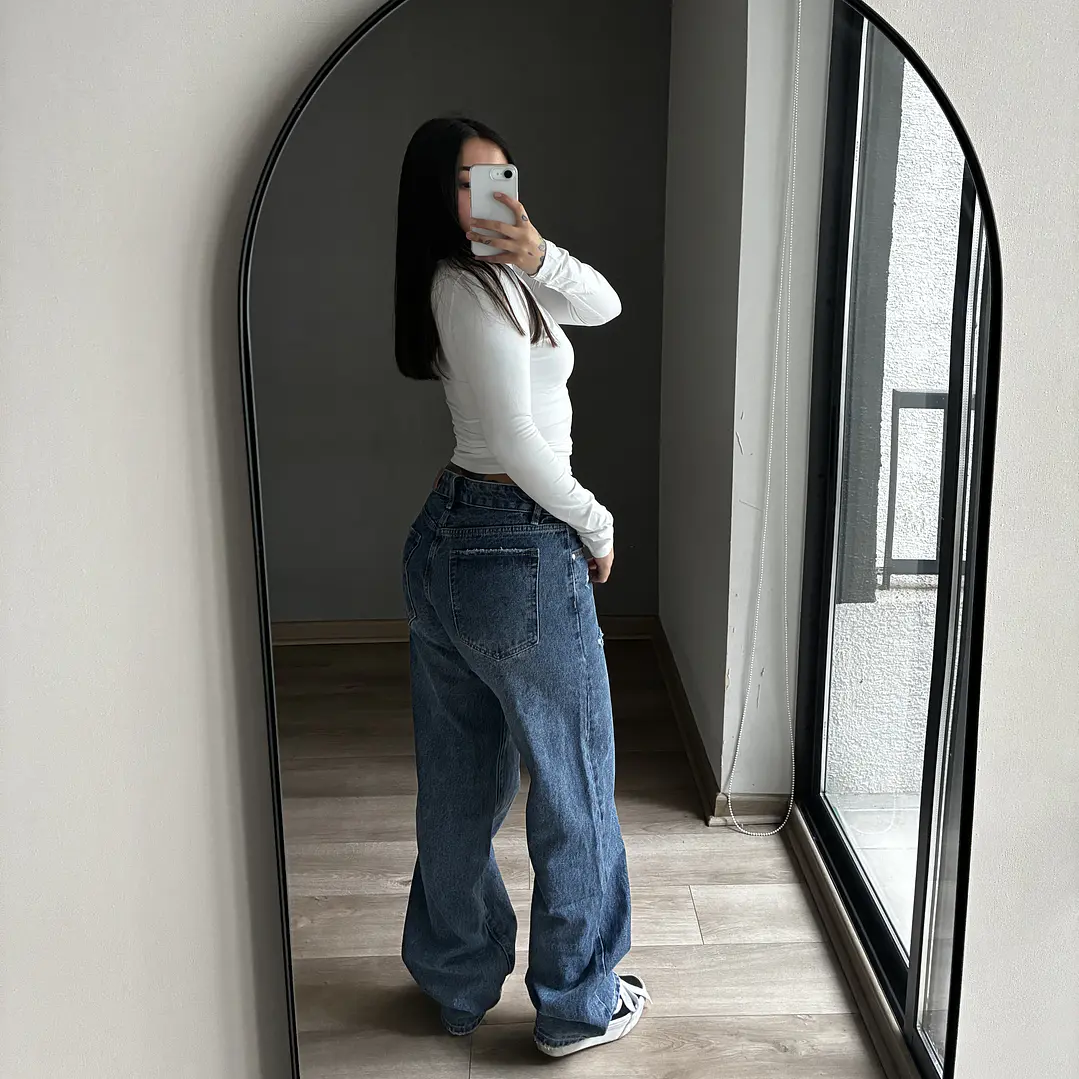 Baggy Low Rise Azul Fuerte  2