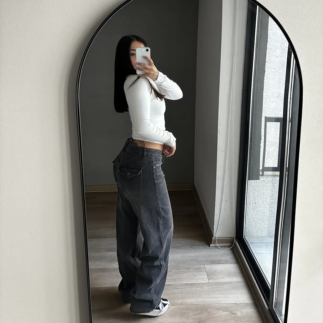 Baggy Low Rise Grafito 3