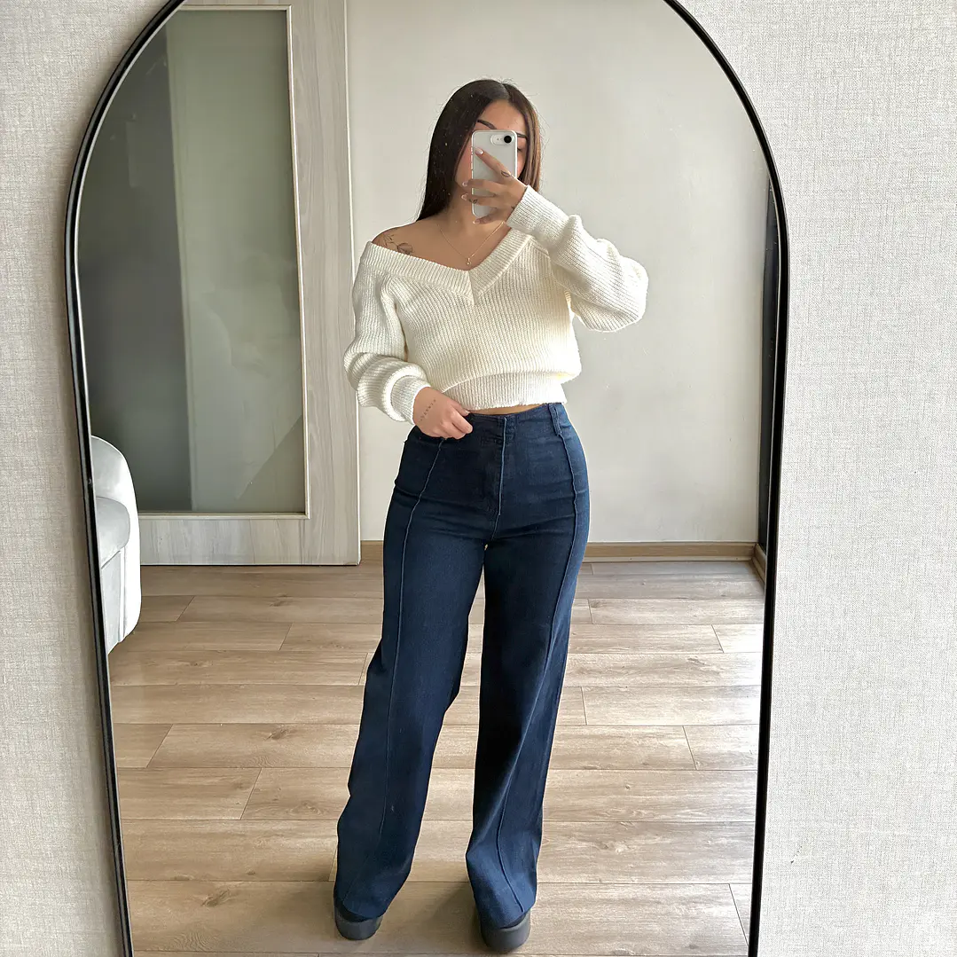 Wide Leg Aruba Azul Denim 3