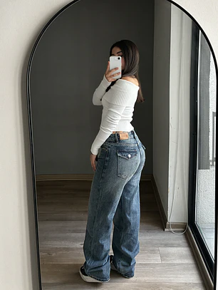 Baggy Jeans Azul Opaco