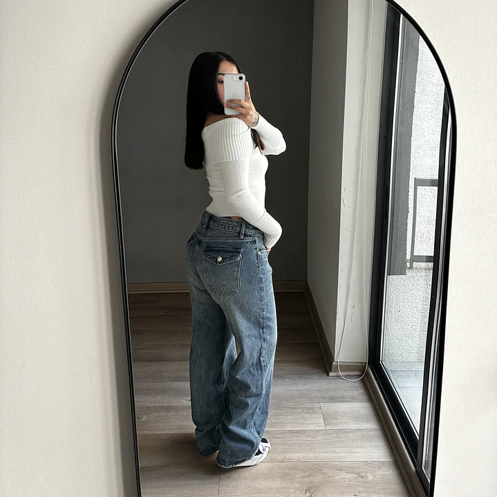 Baggy Jeans Azul Opaco 5