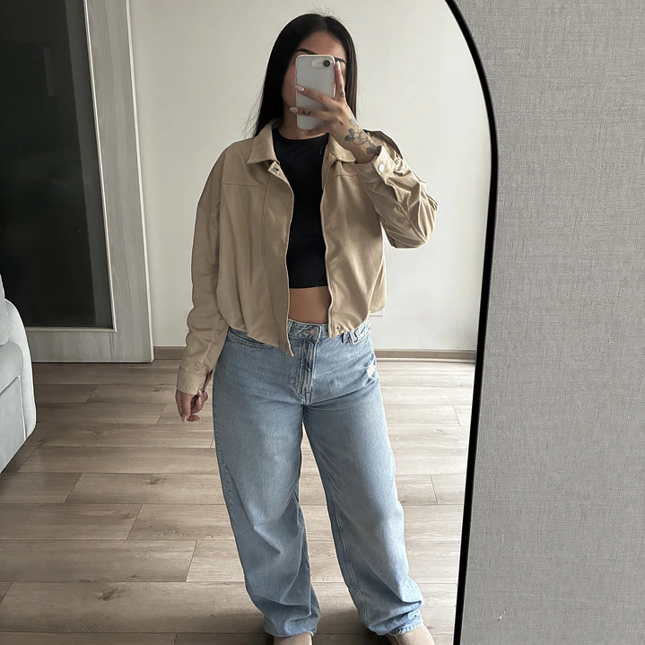JACKET GAMUZA DUPE ZARA 1
