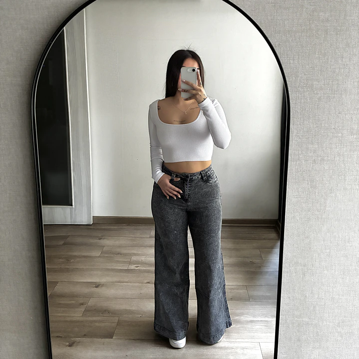 Jeans Palazzo Grafito 3