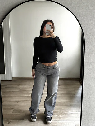 Baggy Low Rise Gris 