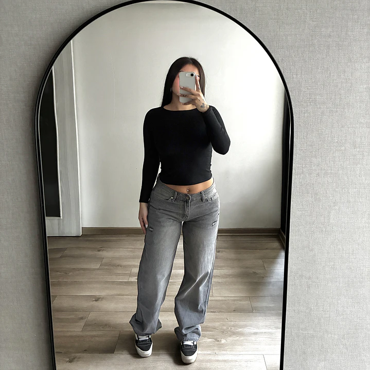 Baggy Low Rise Gris  1