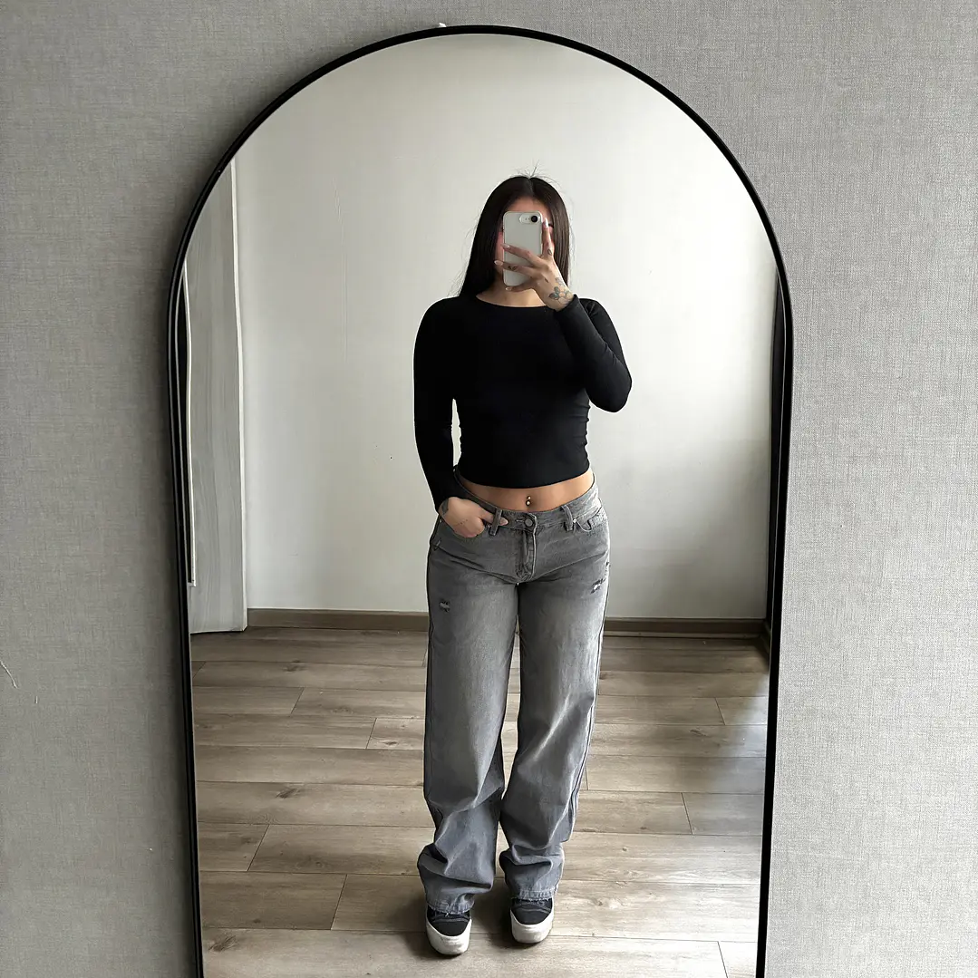 Baggy Low Rise Gris  2