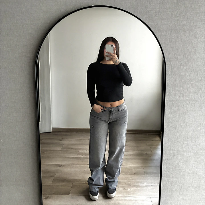 Baggy Low Rise Gris  2