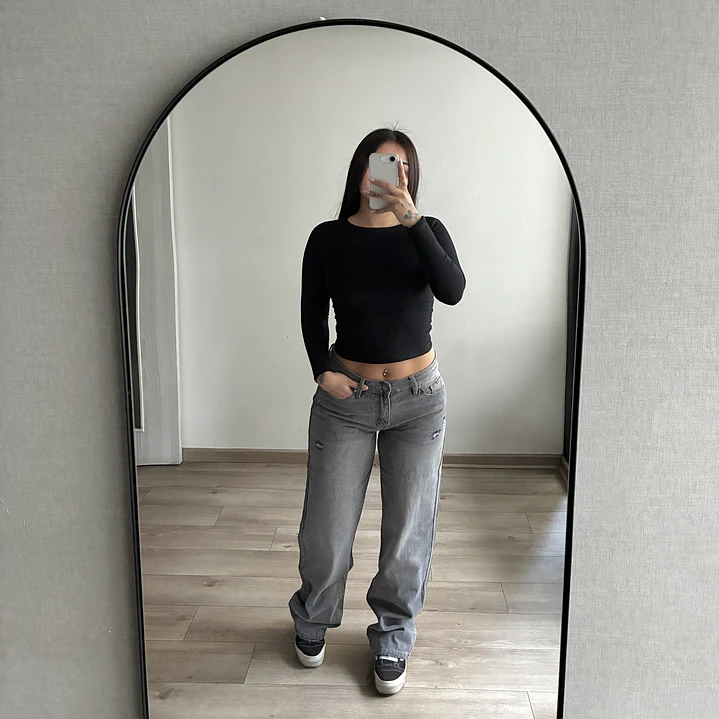 Baggy Low Rise Gris  3