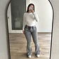 Jeans Flare Gris Faja - Miniatura 4