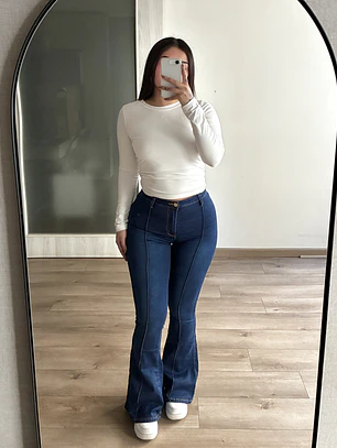 Jeans Flare Azul