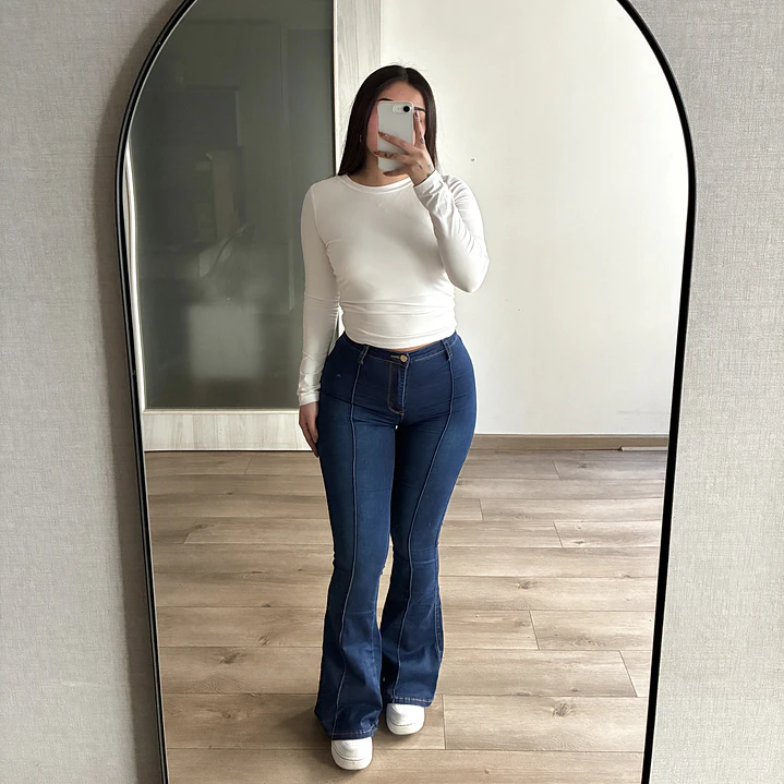 Jeans Flare Azul 1