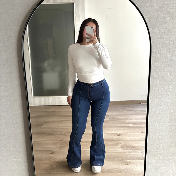 Jeans Flare Azul 5