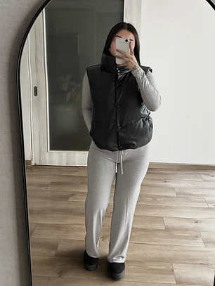 Puffer Ecocuero Sin Mangas