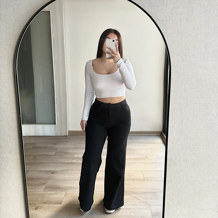 Jeans Palazzo Negro 1