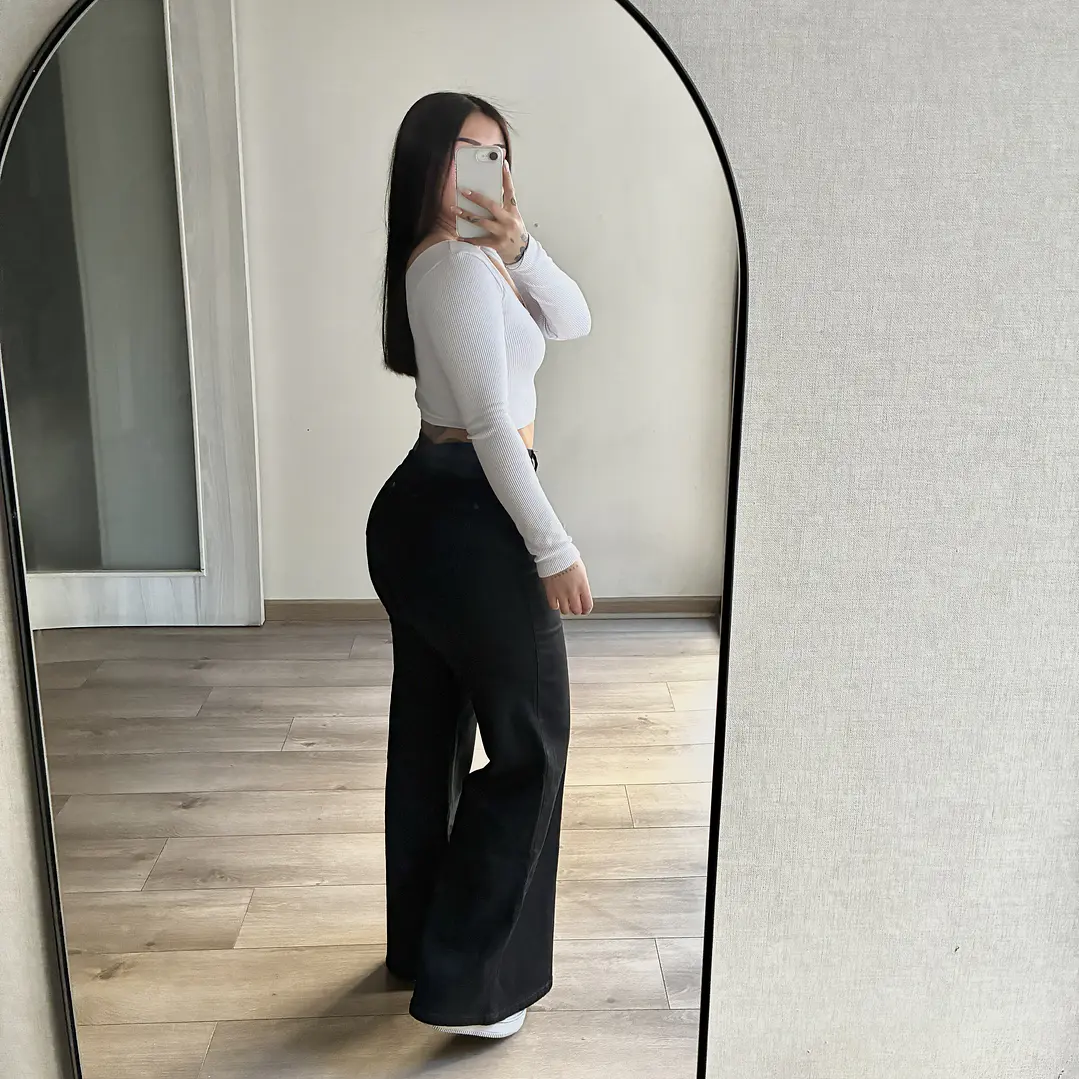 Jeans Palazzo Negro 2
