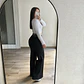 Jeans Palazzo Negro - Miniatura 2