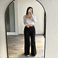 Jeans Palazzo Negro - Miniatura 3