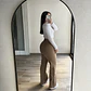 Jeans Wide Leg Beige - Miniatura 3