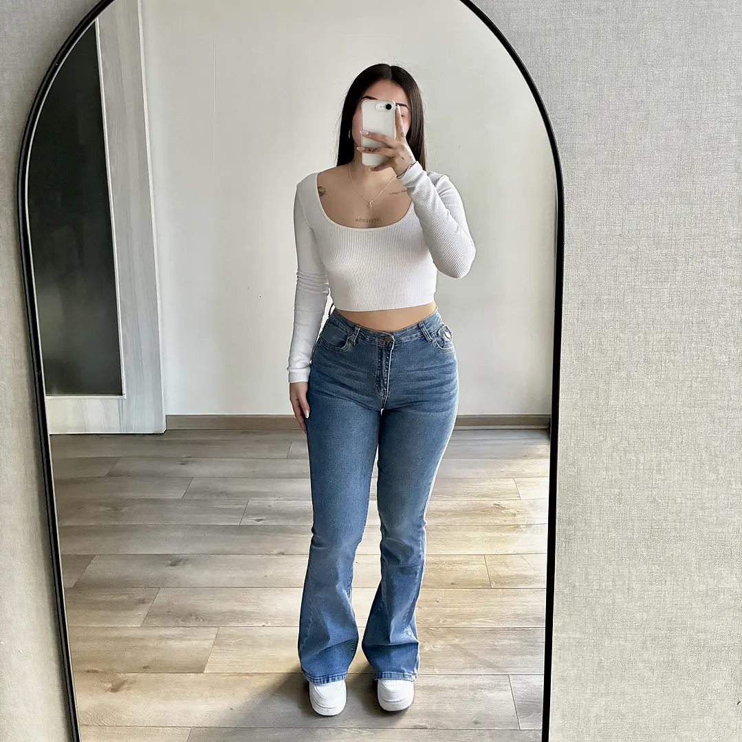 Jeans Flare Azul 1