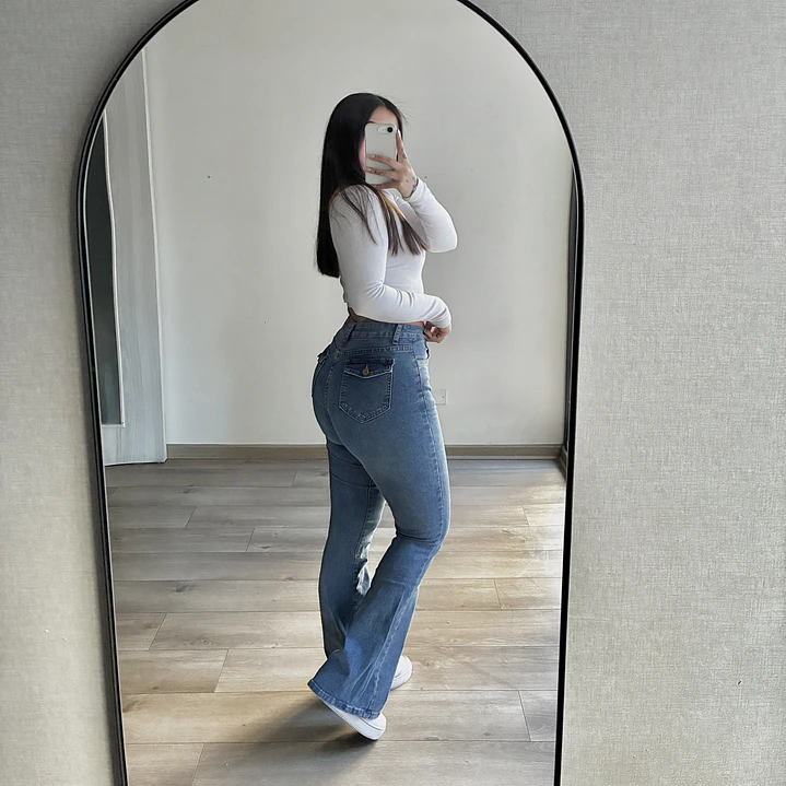 Jeans Flare Azul 3