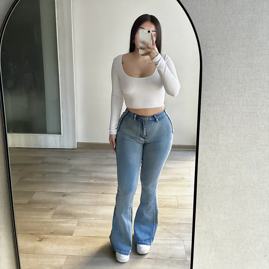Jeans Flare Trenzado 1