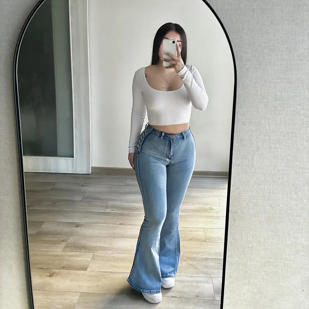 Jeans Flare Trenzado 2