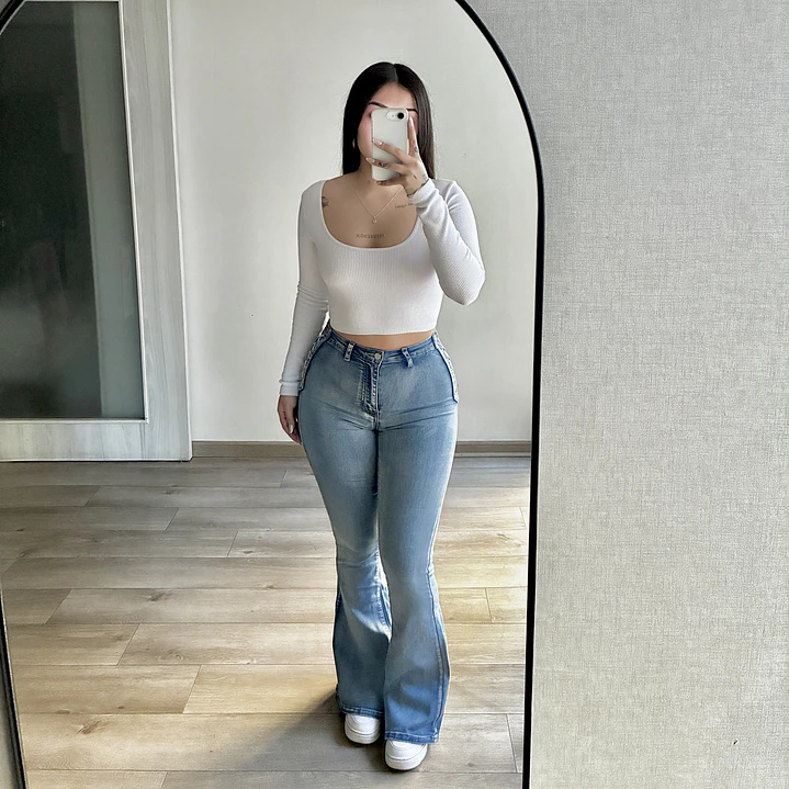 Jeans Flare Trenzado 3