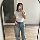 Baggy Celeste con Brillo - Miniatura 2