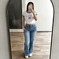 Jeans Wide Leg Celeste - Miniatura 1