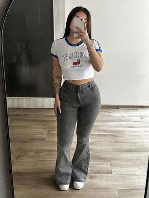 Jeans Flare Grafito V