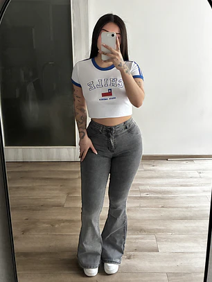 Jeans Flare Grafito V