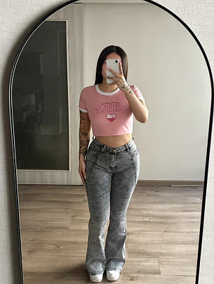 Jeans Flare Gravillado