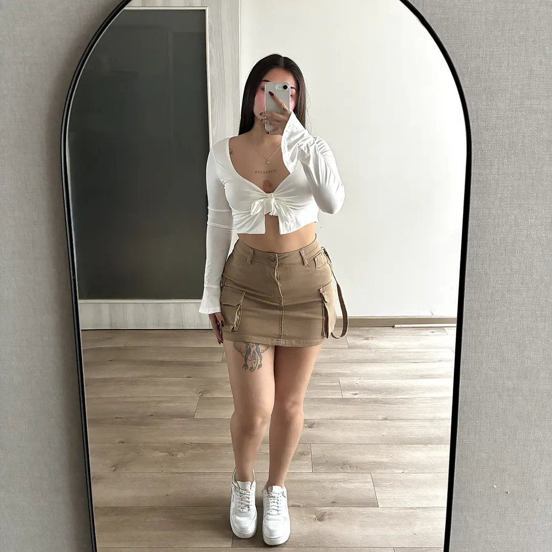 Falda Short Beige 1