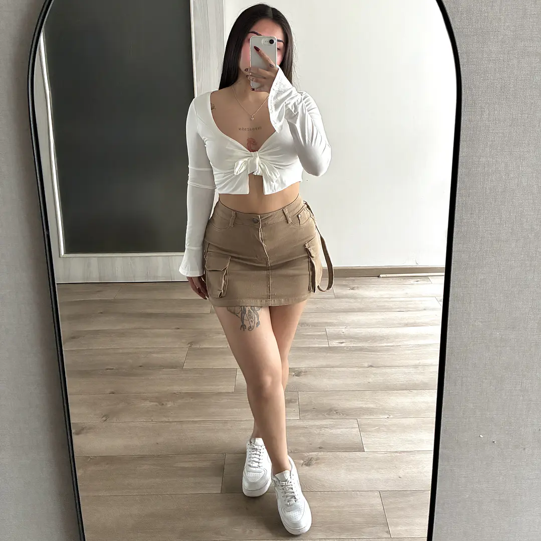 Falda Short Beige 3