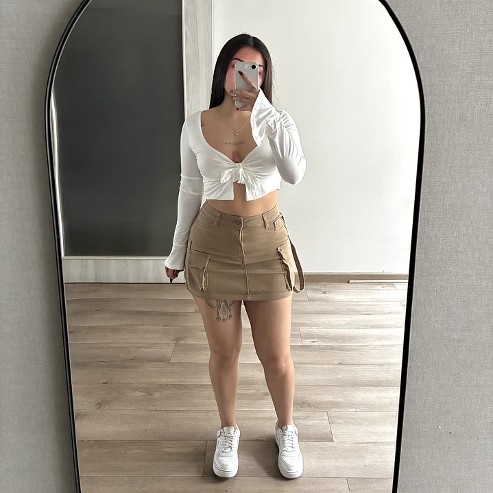 Falda Short Beige 4