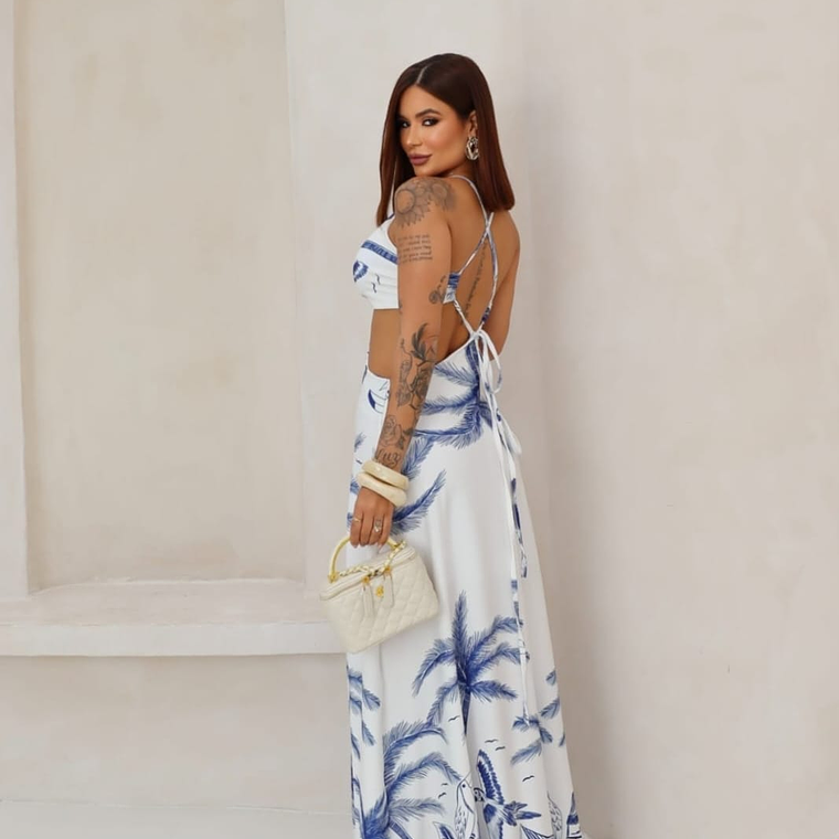 Vestido Nidia Maxi Tropical Cut-Out – Elegante, fresco y veraniego 2