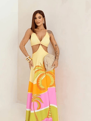 Vestido Antonia Maxi Tropical – Fresco, vibrante y veraniego