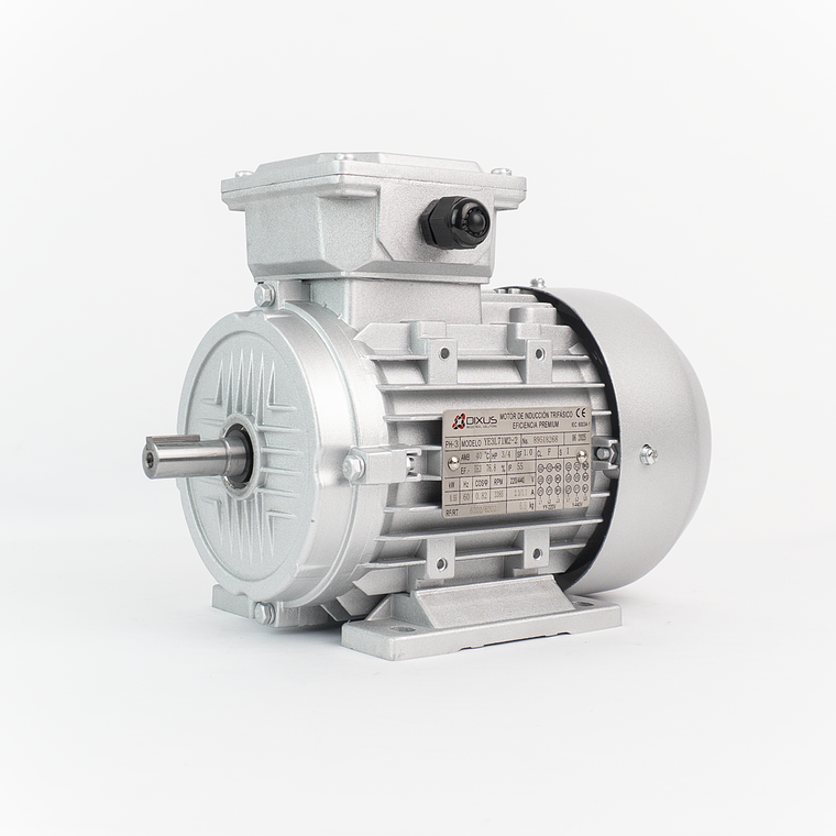 Motor Trifásico 3/4 HP (0.55 kW) 3600 RPM Carcasa Aluminio 71 B3 IEC IP55 IE3 1