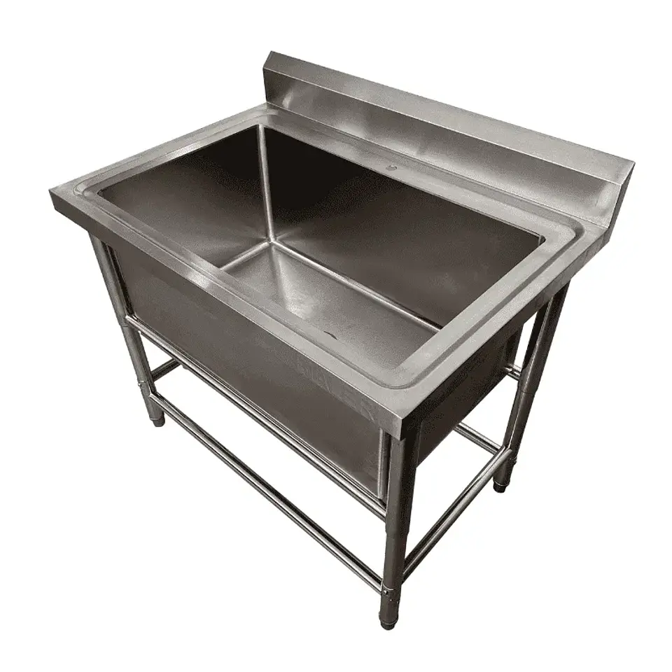 Lavafondo 1 Depósito Grande 100% Acero Inoxidable / Taza Estampada 2