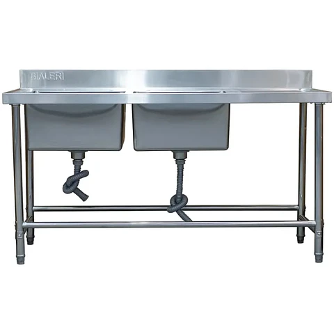 Lavafondo 2 Depósitos con Secador Derecho / Taza Estampada (160x60x85 cm)