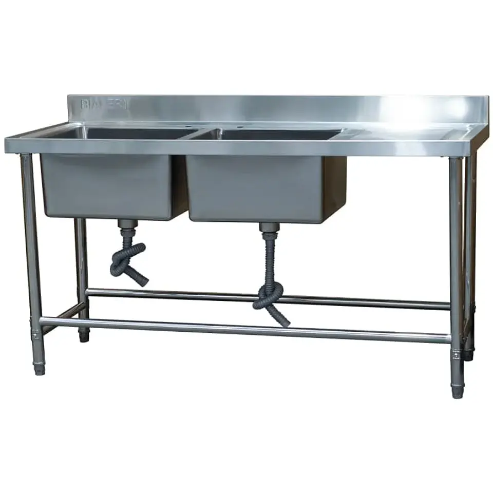 Lavafondo 2 Depósitos con Secador Derecho / Taza Estampada (160x60x85 cm) 2