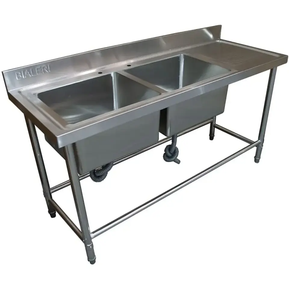 Lavafondo 2 Depósitos con Secador Derecho / Taza Estampada (160x60x85 cm) 3