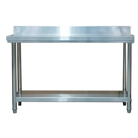 Mesón Acero 120x60x85 cm Muro / 100% Acero Inoxidable