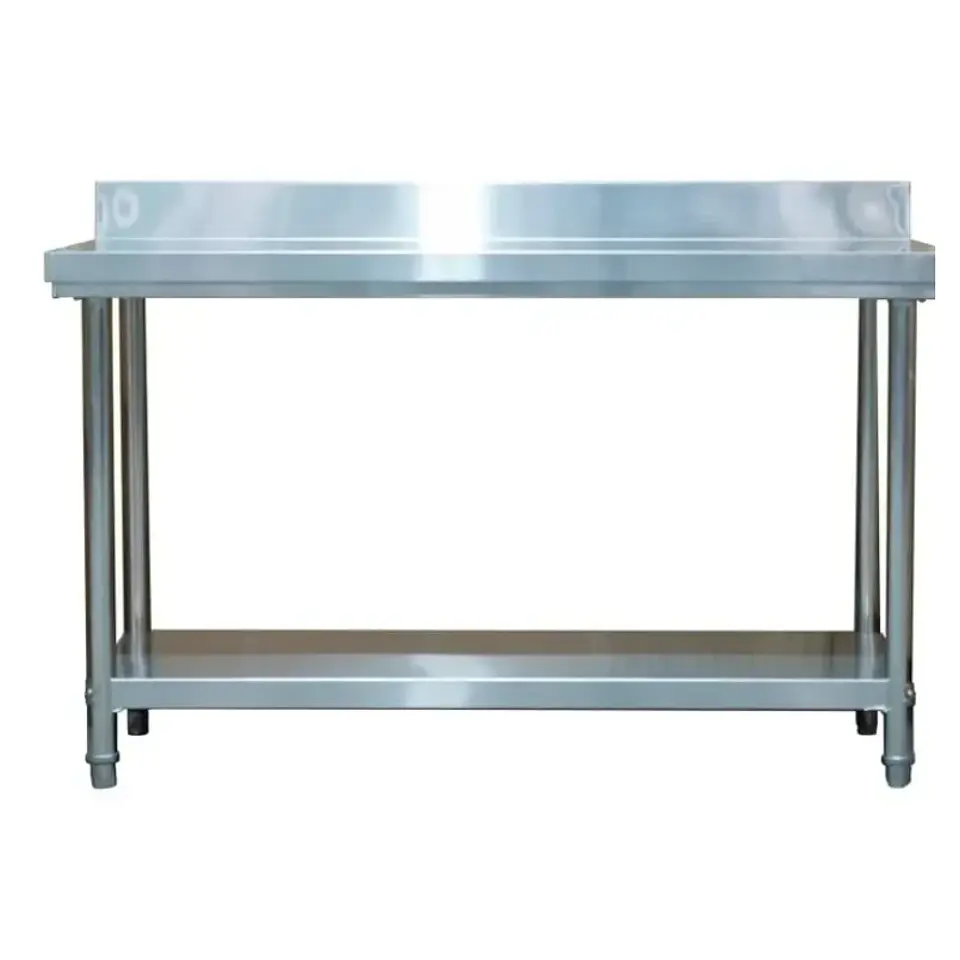 Mesón Acero 120x60x85 cm Muro / 100% Acero Inoxidable 1