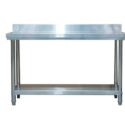 Mesón Acero 140x60x85 cm Muro / 100% Acero Inoxidable