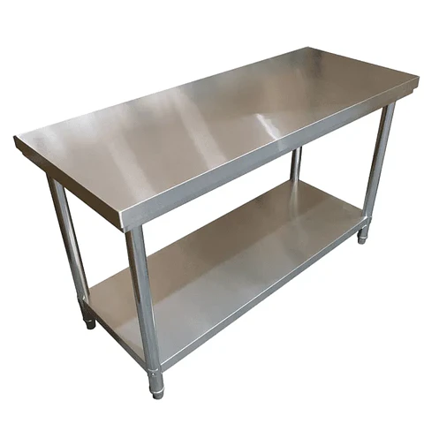 Mesón Acero 120x60x85 cm Central / 100% Acero Inoxidable