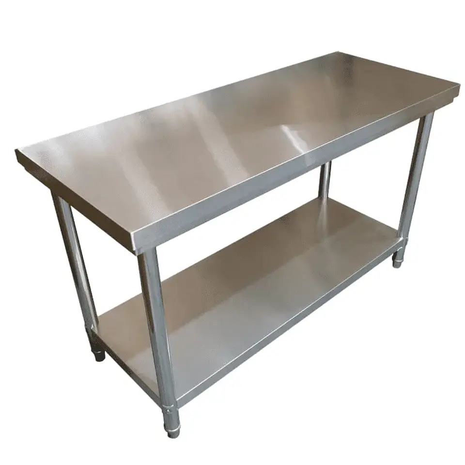 Mesón Acero 120x60x85 cm Central / 100% Acero Inoxidable 1