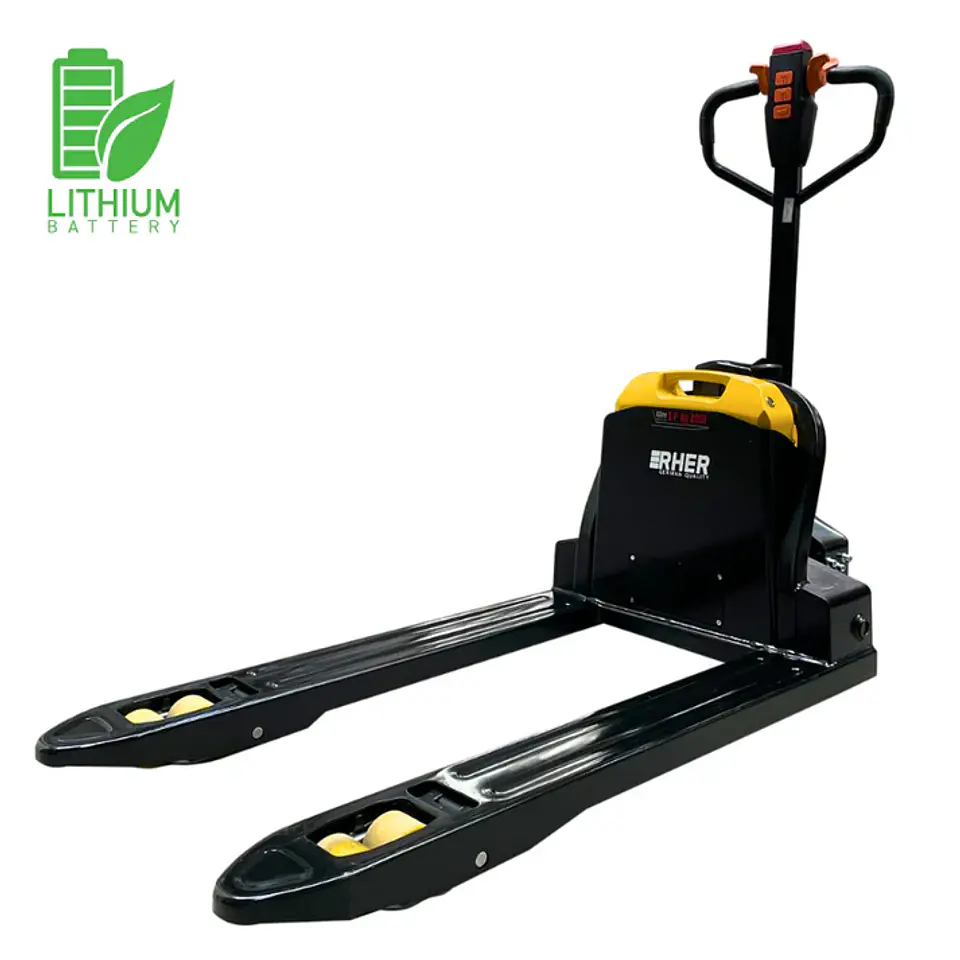 Transpaleta Eléctrica de Litio Rher Alemana 2000 kg – Ancha (685 mm) 1