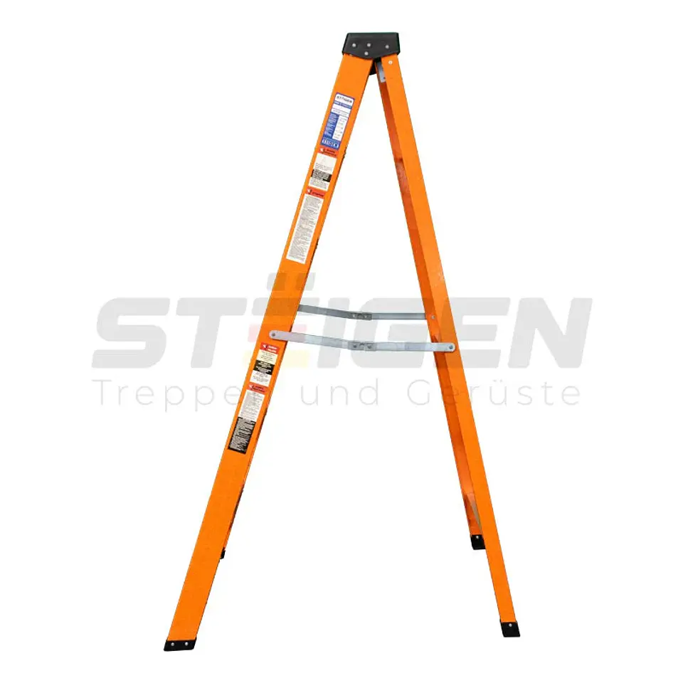 Escalera de Tijera Fibra de Vidrio 6 Peldaños (1.86m) – Dieléctrica 2