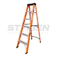 Escalera de Tijera Fibra de Vidrio 6 Peldaños (1.86m) – Dieléctrica - Miniatura 1